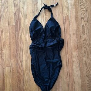 Vix by Paula Hermany sz L one piece black swim suit great pre owned condition